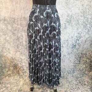 MNG by Mango Pleated Paisley Maxi Skirt - XL